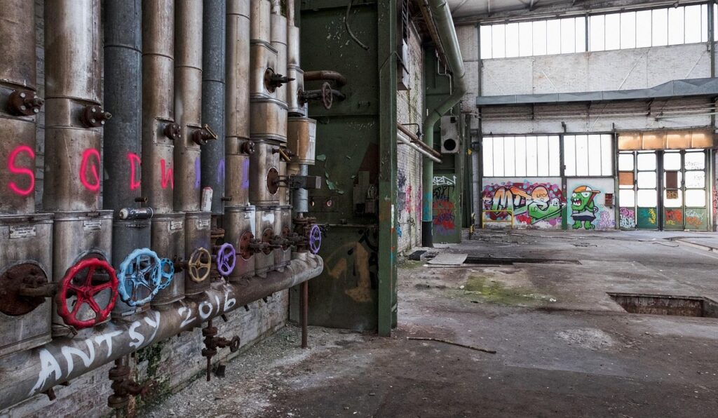 lost place, cologne, building, germany, industry, rots, expired, machine